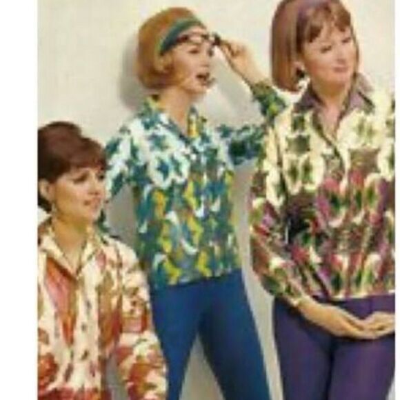 Multicolor Vintage J.Mohilet Women Blouse Size S - Picture 3 of 15